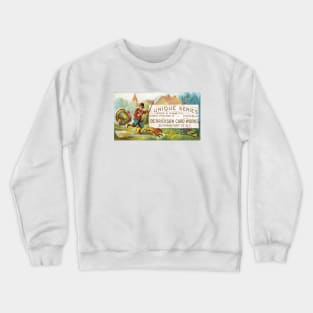 1880 Boy playing with animals Crewneck Sweatshirt